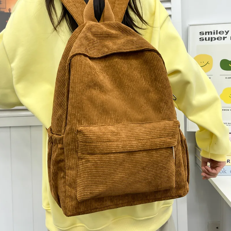 Yalu Corduroy Backpack Women's Multicolor-6