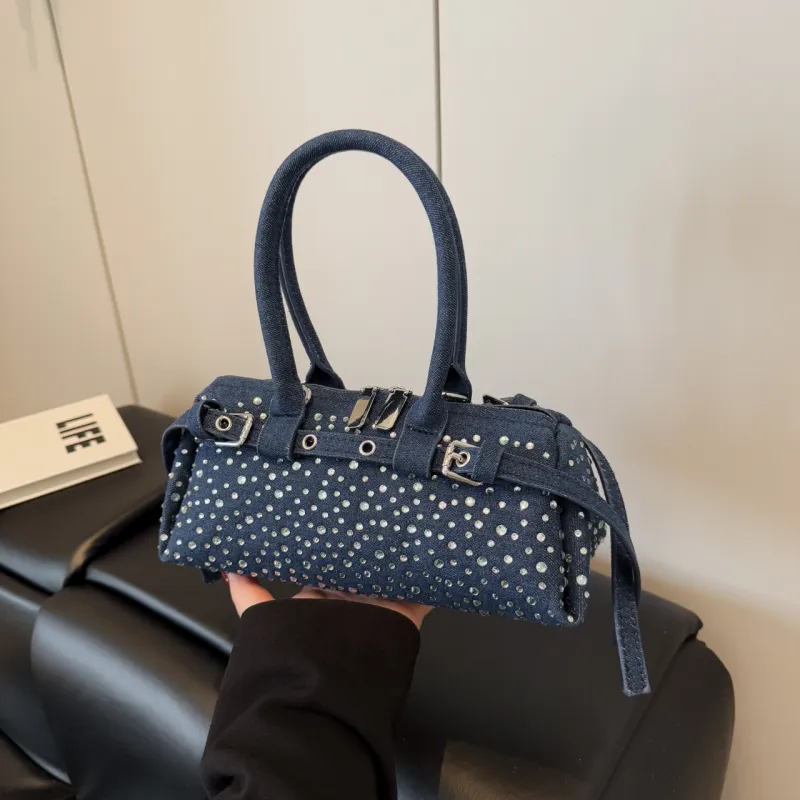 Yalu PU One Shoulder Handbag Women's Light Blue/Dark Blue/Black/Green-17