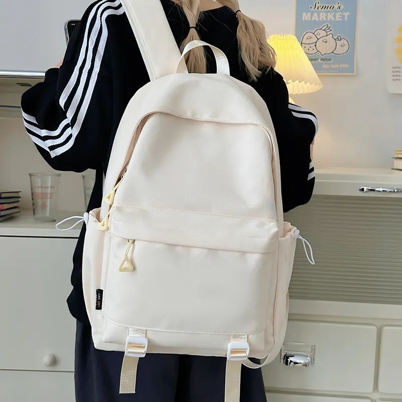 Yalu Nylon Backpack Unisex Black/Red/White/Khaki-14