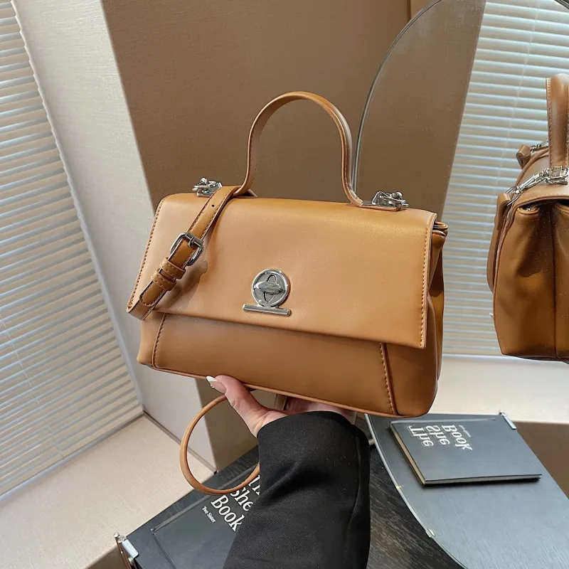 Yalu PU Handbag Women's Black/Light Brown/White/Khaki-10
