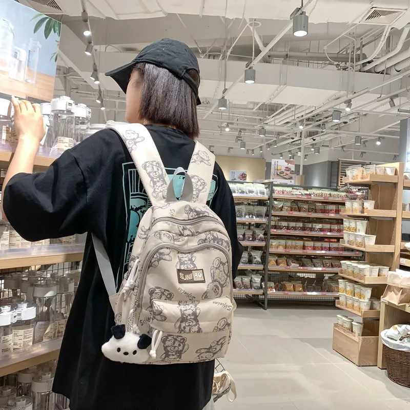 Yalu Nylon Laptop Bag Backpack Unisex Multicolor-1