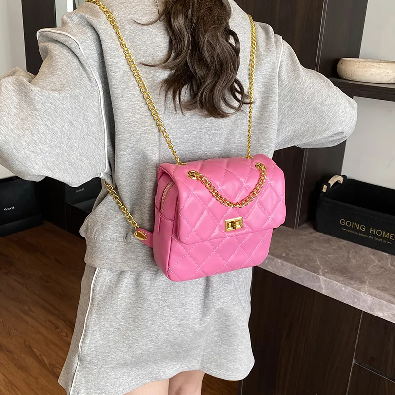 Yalu PU Backpack Shoulder Bag Women's Black/Pink/Green/White-17
