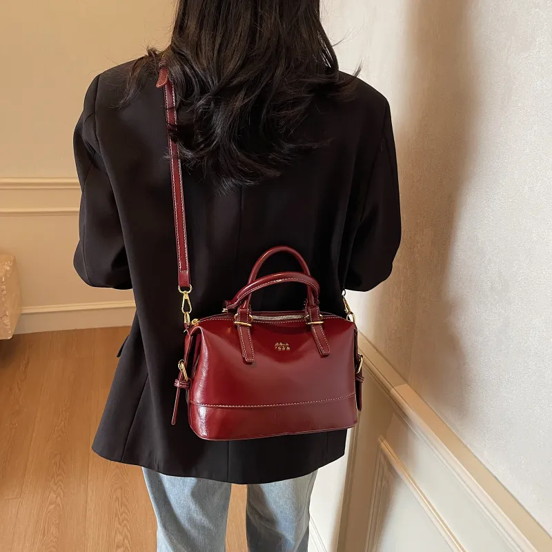 Yalu PU Shoulder Bag, Crossbody Bag, Handbag Regular Women's Black/Ecru & Coffee/Burgundy & Coffee-17