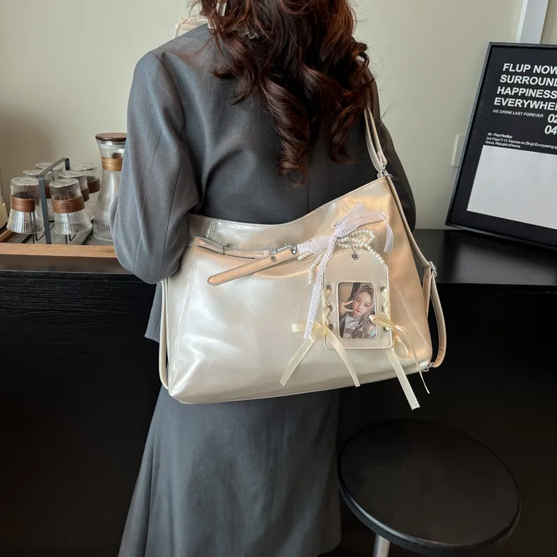 Yalu PU Backpack Regular Women's White/Blue/Black/Pink-3
