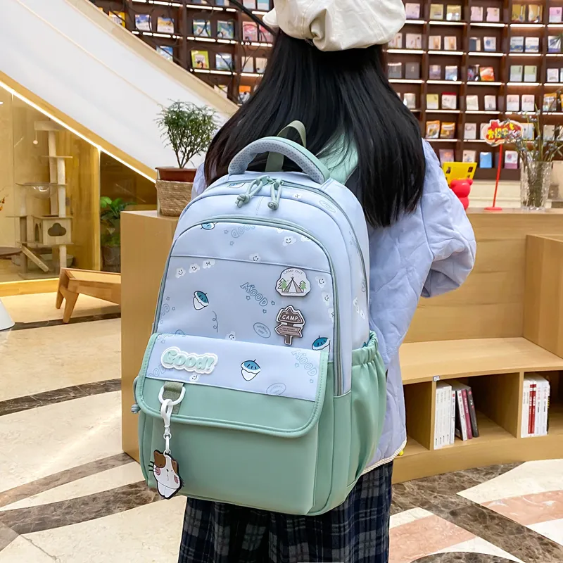Yalu Nylon Backpack Regular Unisex Multicolor-20