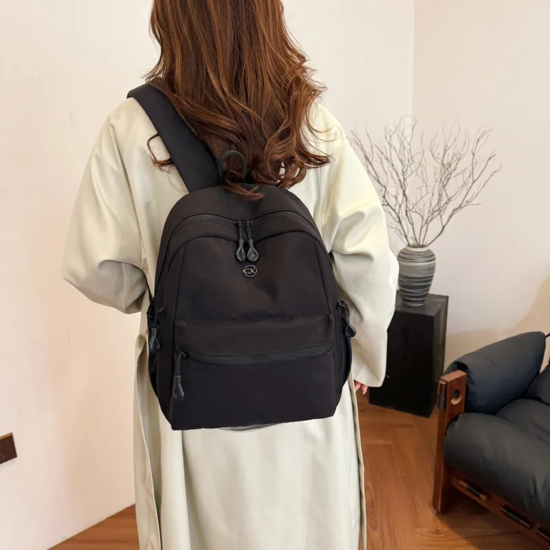 Yalu Oxford Backpack Women's Ivory/Black/Mint Green/Dusty Pink-6