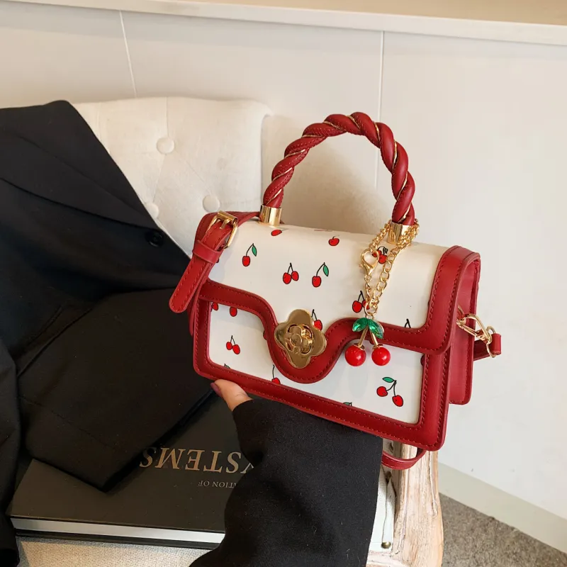 Yalu PU Shoulder Bag, Crossbody Bag, Handbag Regular Women's White/Yellow/Red-11