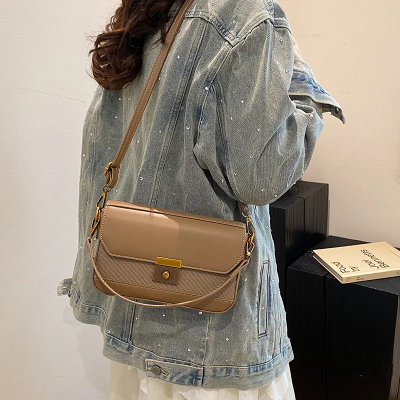 Yalu PU Shoulder Bag, Crossbody Bag Regular Women's Black/White/Brown/Gray/Khaki/Green-19