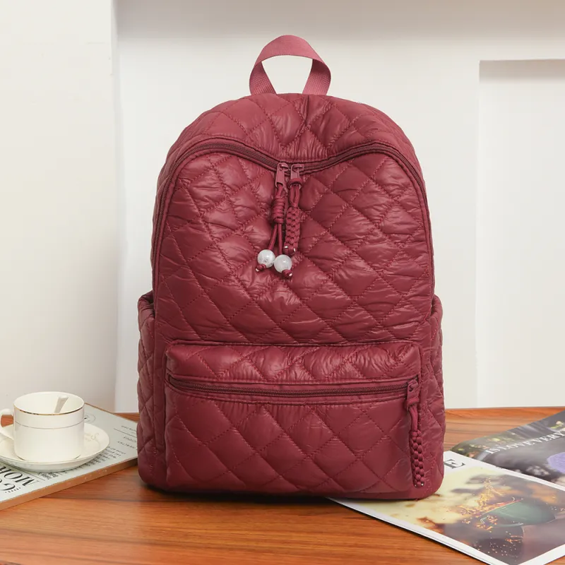 Yalu Water Repellent Fabric Backpack Women's White/Black/Red/Pink-11