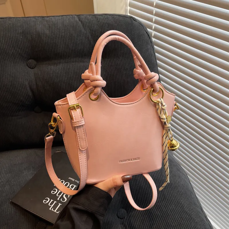 Yalu PU Shoulder Bag, Crossbody Bag, Handbag Regular Women's Black/Ecru/Pink/Green-20
