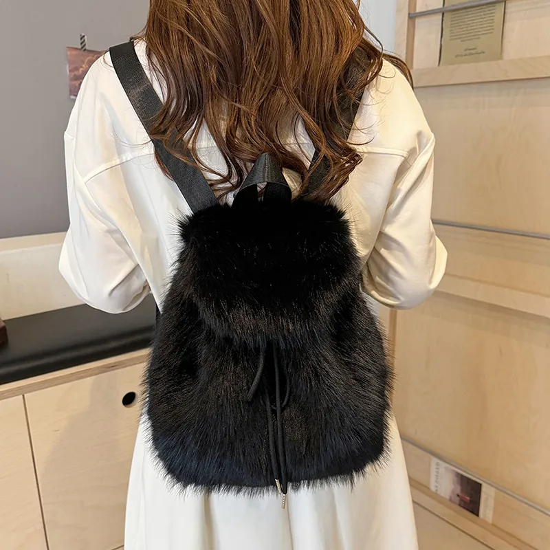 Yalu Plush Backpack Regular Women's Multicolor-17