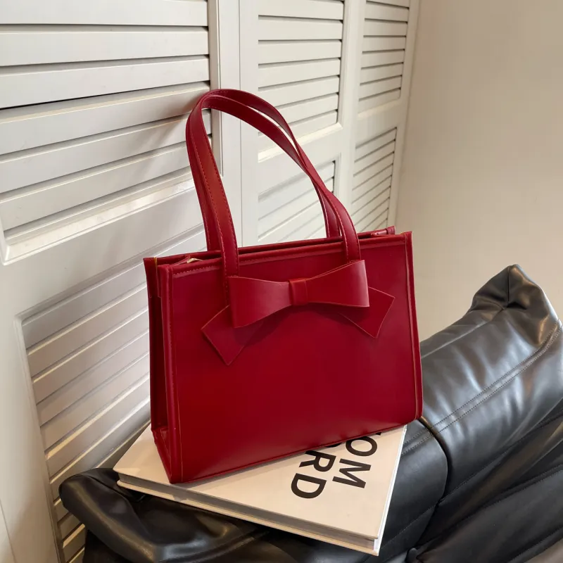 Yalu PU Shoulder Bag Regular Women's Red-2