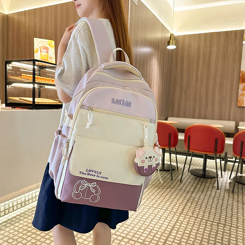 Yalu Nylon Backpack Regular Unisex Multicolor-14
