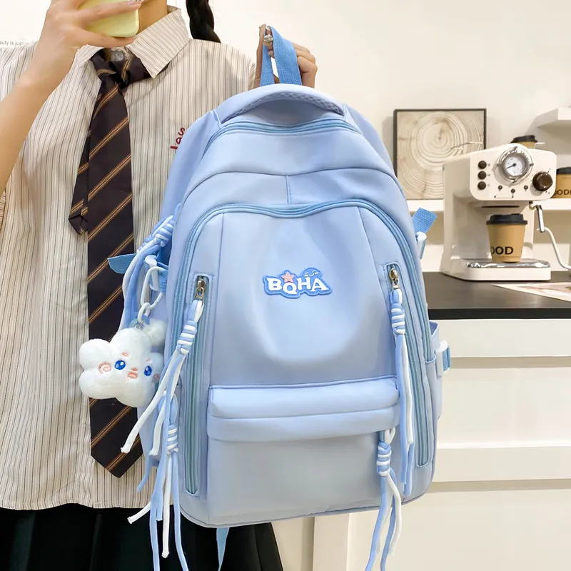 Yalu Nylon Backpack Unisex Multicolor-21
