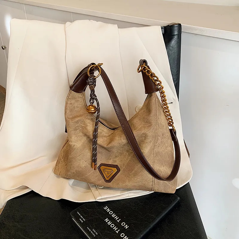 Yalu PU Shoulder Bag, Dumpling Bag Regular Women's Coffee/Brown/Blue-6