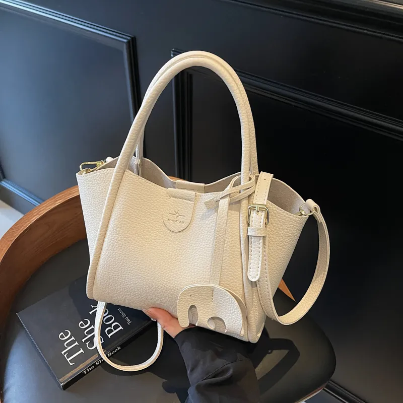 Yalu PU Handbag Women's Black/Ecru/Coffee/Brown/Khaki-11