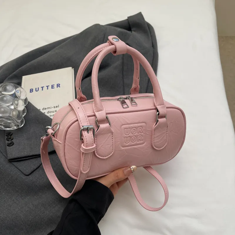 Yalu PU Handbag Regular Women's Black/Pink/White/Silver-9