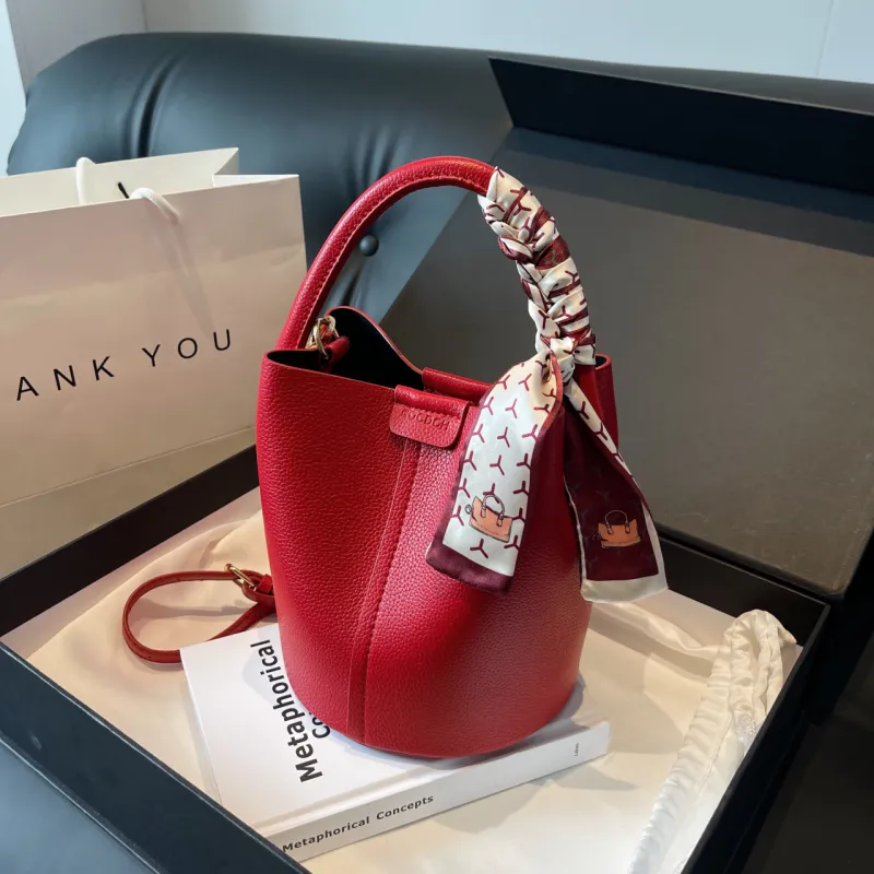 Yalu PU Handbag, Shoulder Bag Women's Black/Red-8