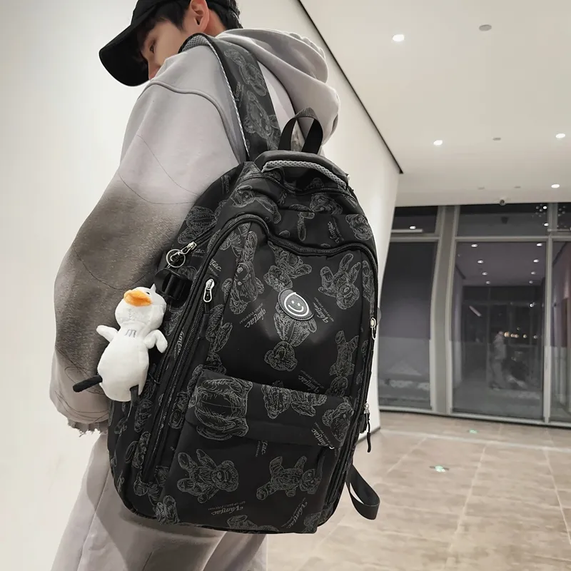 Yalu Nylon Backpack Regular Unisex Multicolor-1