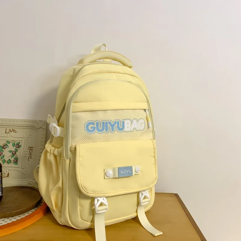 Yalu Nylon Backpack Women's White/Black/Pink/Purple/Yellow/Blue-13