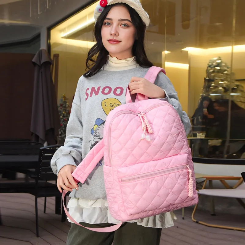 Yalu Water Repellent Fabric Backpack Women's White/Black/Red/Pink-13