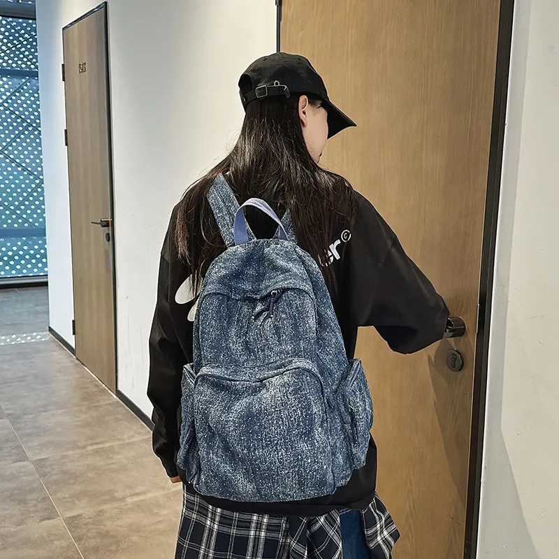 Yalu Denim Backpack Unisex Multicolor-16