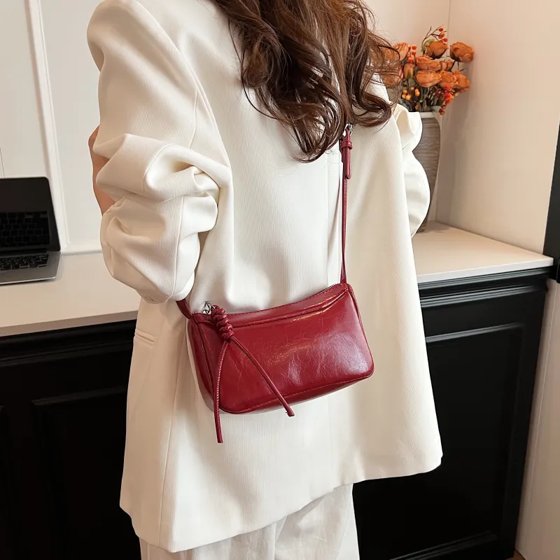 Yalu PU Shoulder Bag, Crossbody Bag Regular Women's Silver/Ecru/Black/Red-26