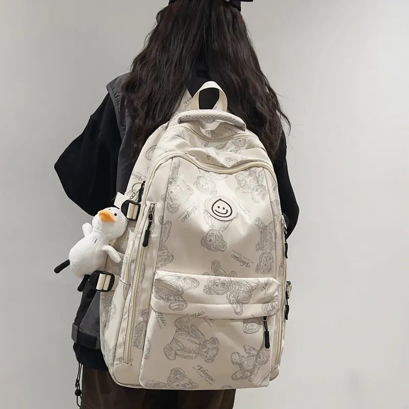 Yalu Nylon Backpack Regular Unisex Multicolor-10