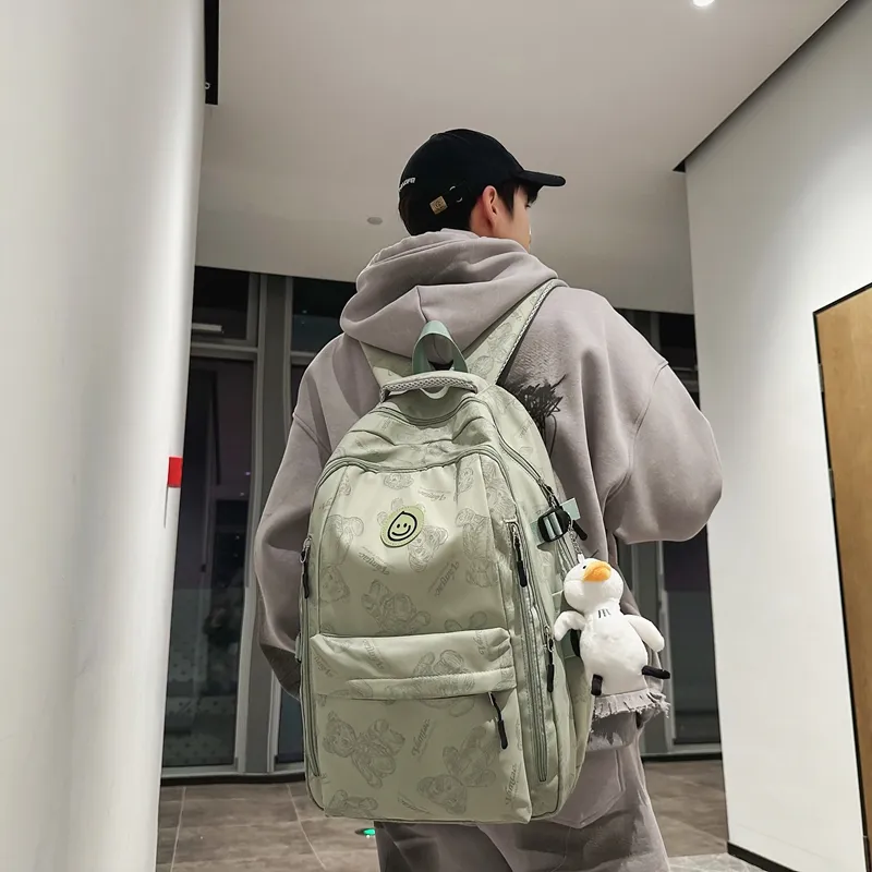 Yalu Nylon Backpack Regular Unisex Multicolor-26