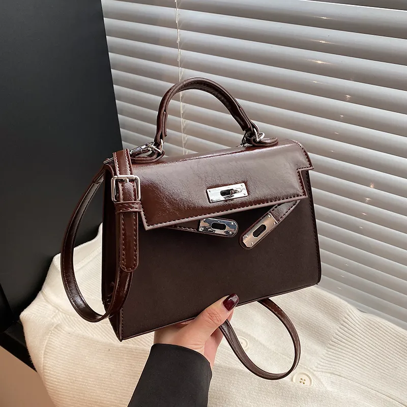 Yalu PU Handbag Regular Women's Black/Khaki/Green/Brown-11