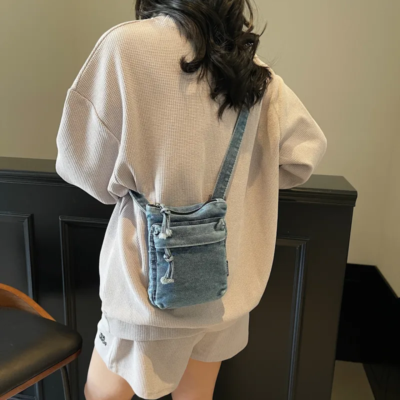 Yalu Denim Shoulder Bag, Crossbody Bag Regular Women's Black/Dark Blue/Light Green-18