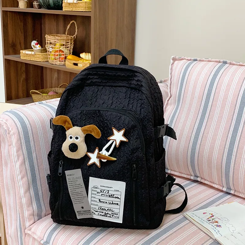 Yalu Nylon Fabric Backpack Regular Women's Light Yellow/Black/Light Green/Lake Blue/Pink-8