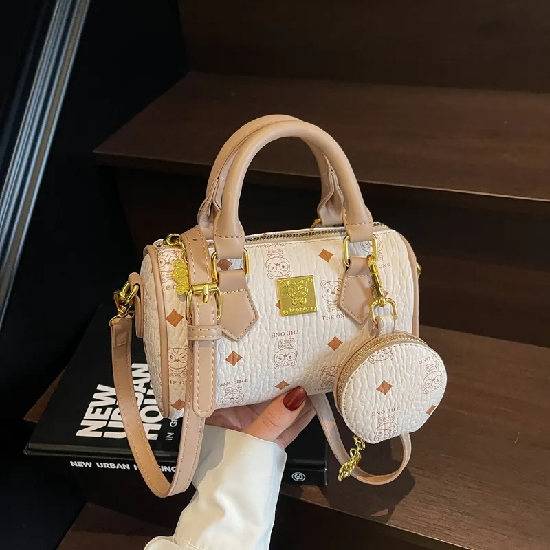 Yalu PU Handbag Regular Women's Brown/Pink/Ecru-20