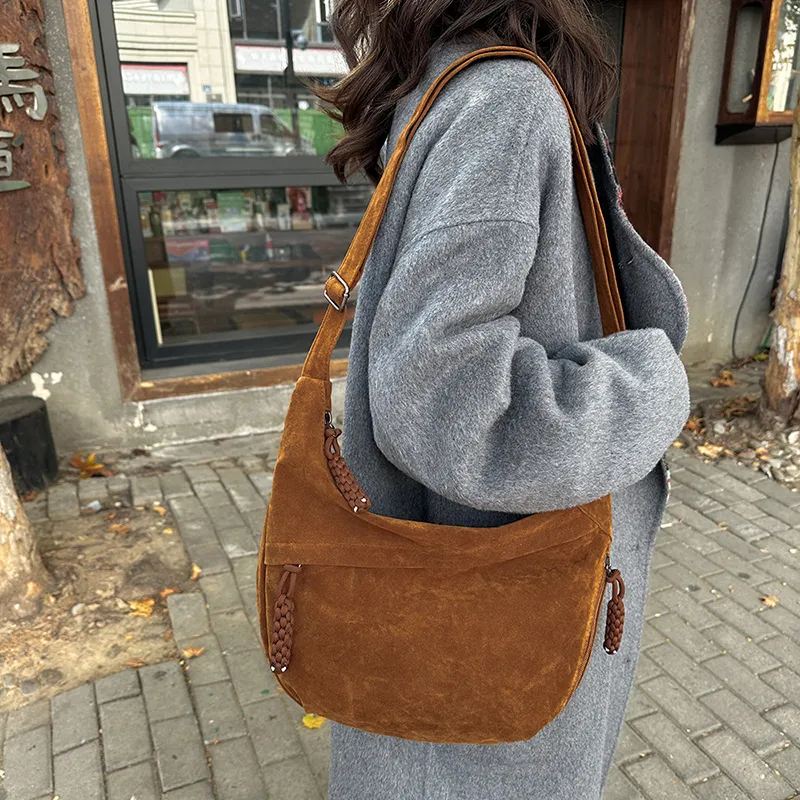 Yalu Suede Crossbody Bag, Shoulder Bag Regular Women's Multicolor-16