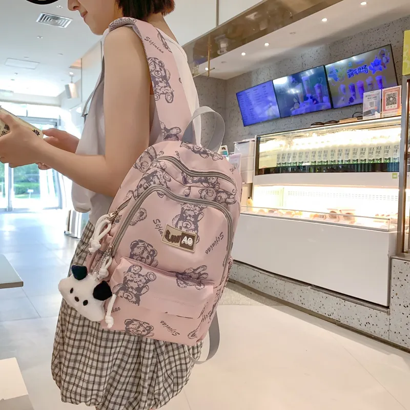 Yalu Nylon Laptop Bag Backpack Unisex Multicolor-18