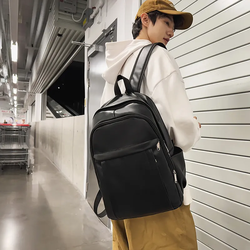 Yalu PU Backpack Men's Ecru/Gray/Black/Khaki-5