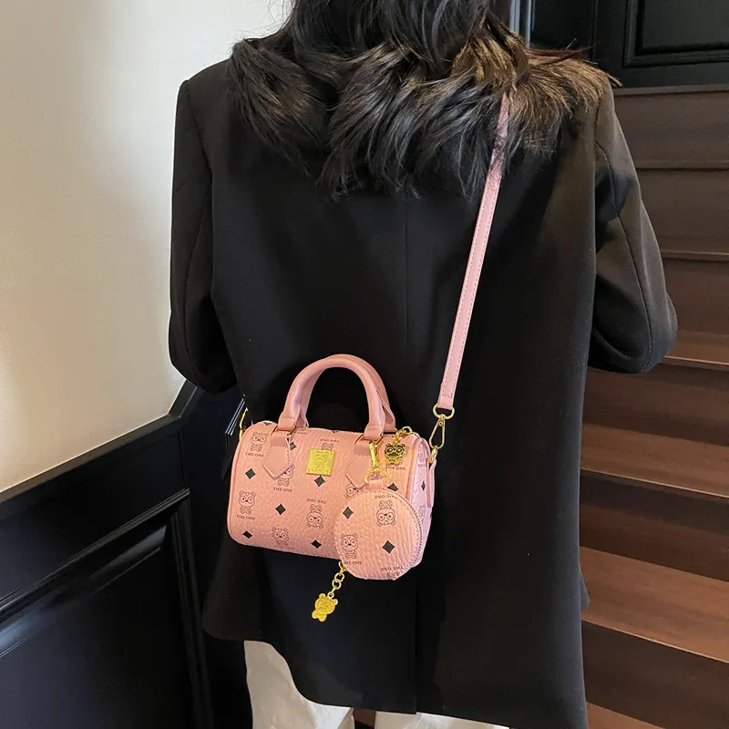 Yalu PU Handbag Regular Women's Brown/Pink/Ecru-10