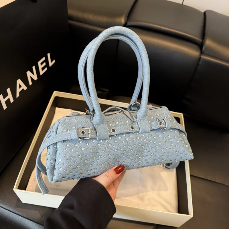 Yalu PU One Shoulder Handbag Women's Light Blue/Dark Blue/Black/Green-2