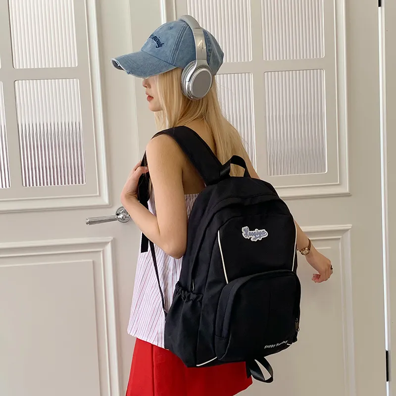 Yalu Nylon Fabric Backpack Unisex Multicolor-17