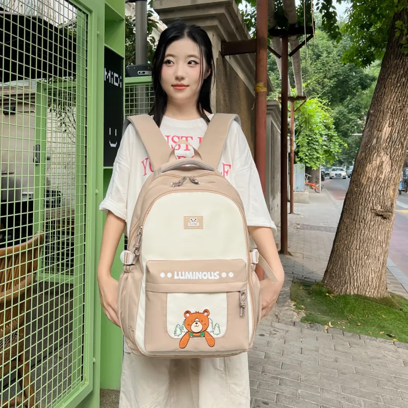 Yalu Composite Cloth Backpack Unisex Multiple Colors-13