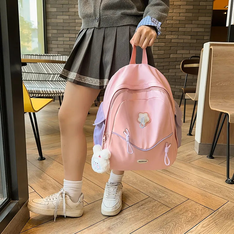 Yalu Nylon Backpack Regular Unisex Multicolor-19