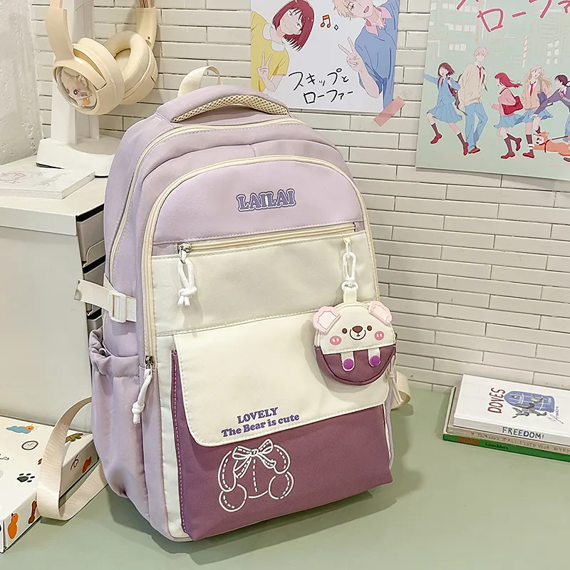 Yalu Nylon Backpack Regular Unisex Multicolor-18