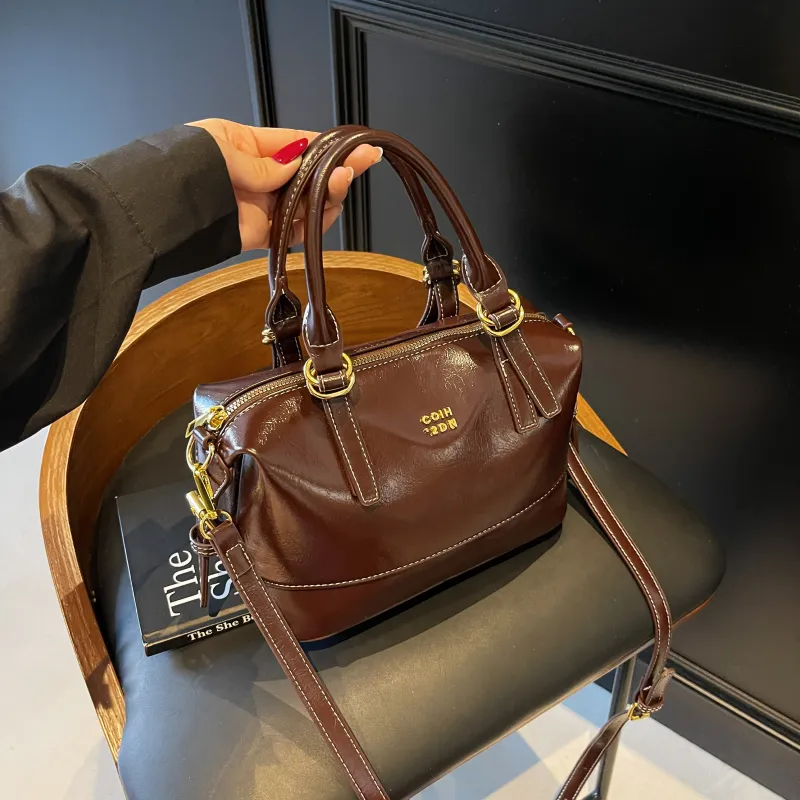Yalu PU Shoulder Bag, Crossbody Bag, Handbag Regular Women's Black/Ecru & Coffee/Burgundy & Coffee-20