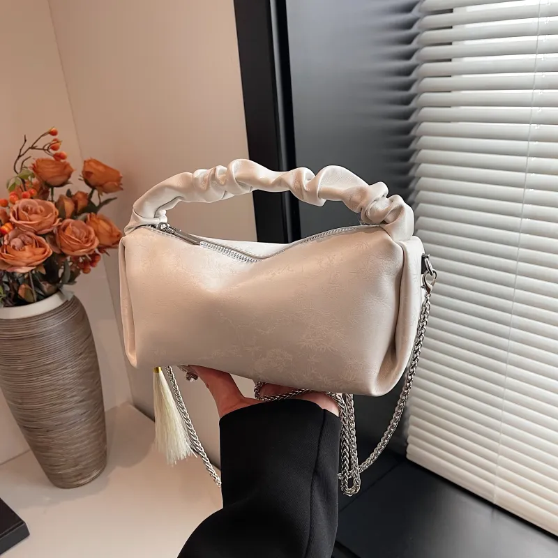 Yalu PU Pillow Bag, Handbag, Shoulder Bag, Crossbody Bag Women's Green/Silver/Black/Ecru-23