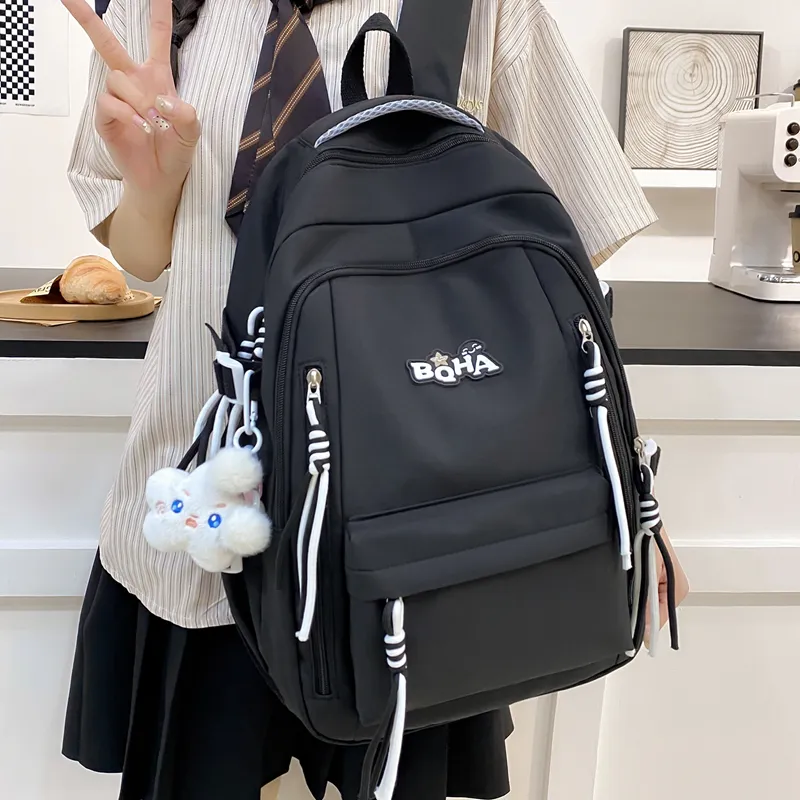 Yalu Nylon Backpack Unisex Multicolor-26