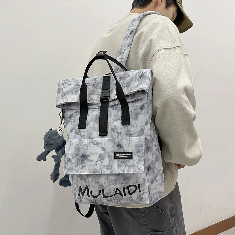 Yalu Nylon Backpack Unisex Multicolor-6
