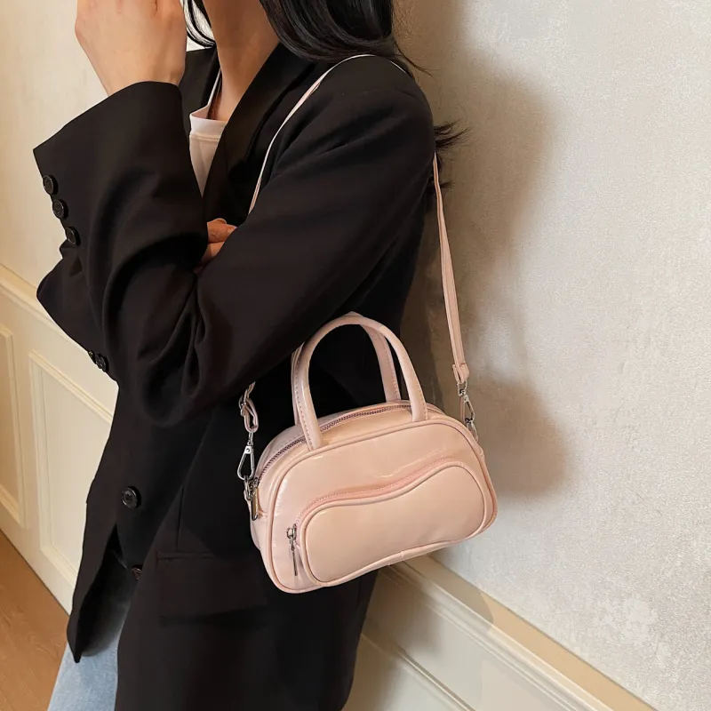 Yalu PU Shoulder Bag Crossbody Bag Handbag Regular Women's Black/Ecru/Burgundy/Blue/Pink-33