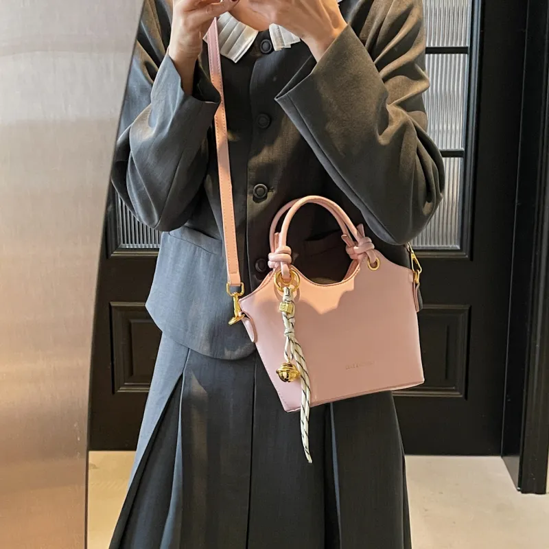 Yalu PU Shoulder Bag, Crossbody Bag, Handbag Regular Women's Black/Ecru/Pink/Green-17