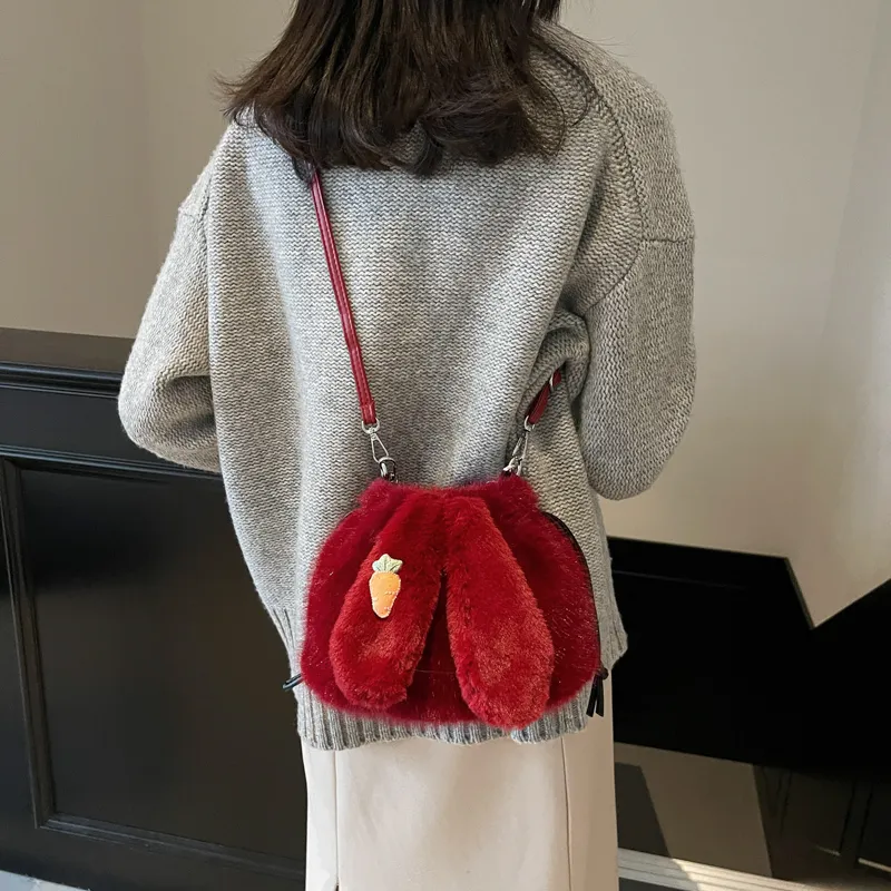 Yalu Plush One Shoulder Handbag Regular Women's Multicolor-16