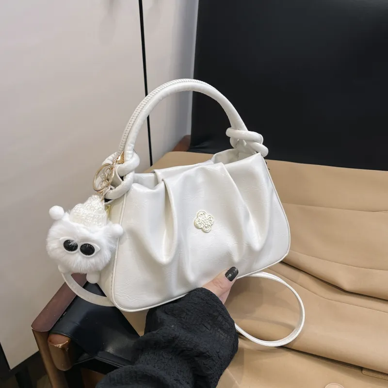 Yalu PU Handbag Regular Women's White/Brown/Black-3